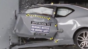 IIHS Small Overlap Crash Test: 2014 Scion tC Results — Acceptable