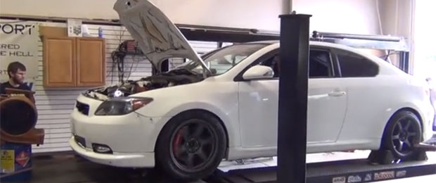 500+ Horsepower tC Tries to Bust Free of Dyno